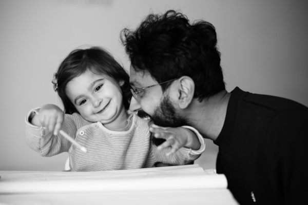 A father and child by children's photographer Helen Bartlett.