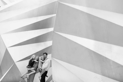 Family portrait in Paternoster Square, London, near St Paul's Cathedral.