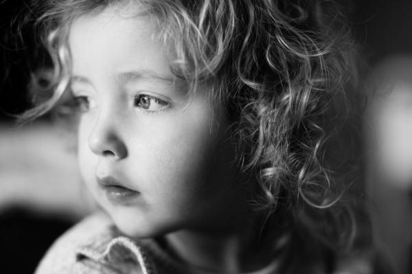 Natural light portrait of girl on holiday in London.