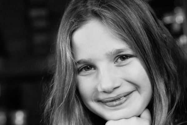 Smiling close-up girl's portrait.