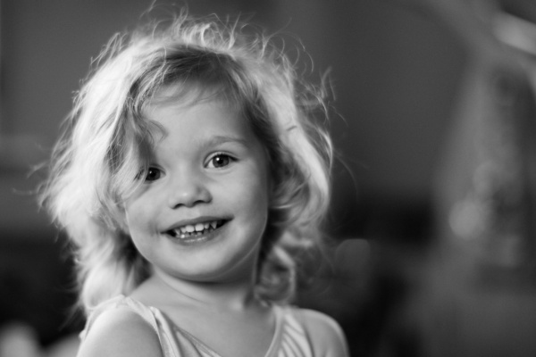 A smiling girl's portrait.