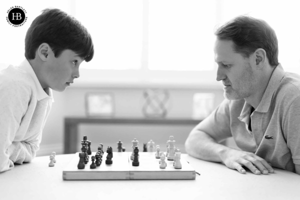 father-son-play-chess-family-photo-shoot-south-west-london