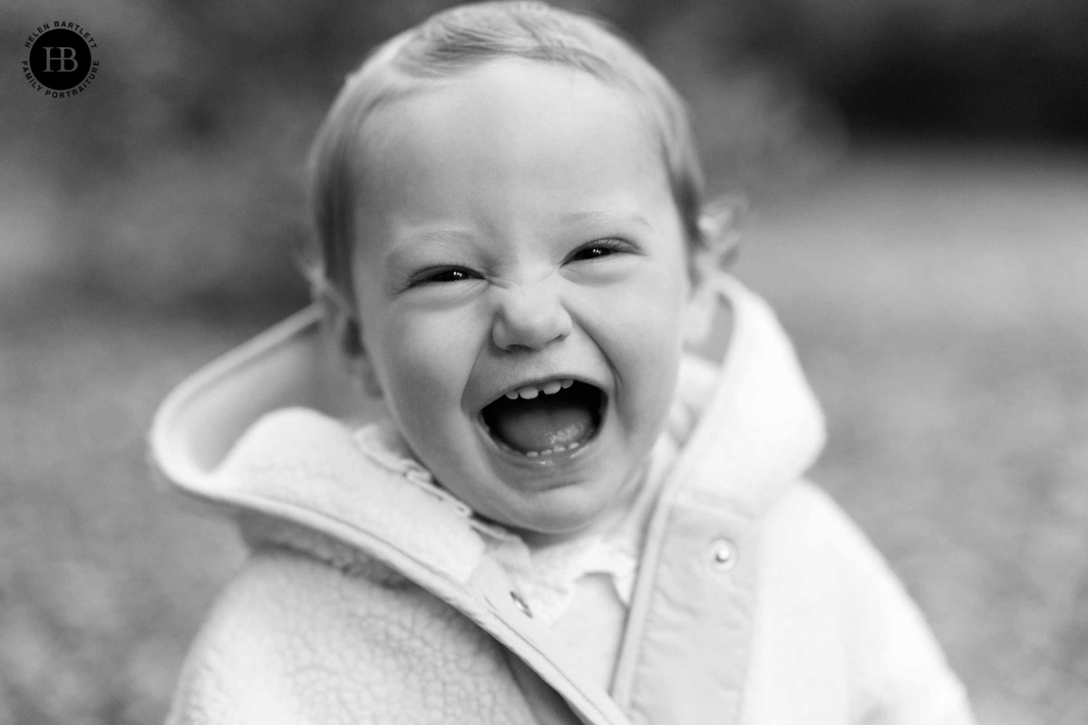 Close up portrait of a smiling baby outdoors baby photography N6