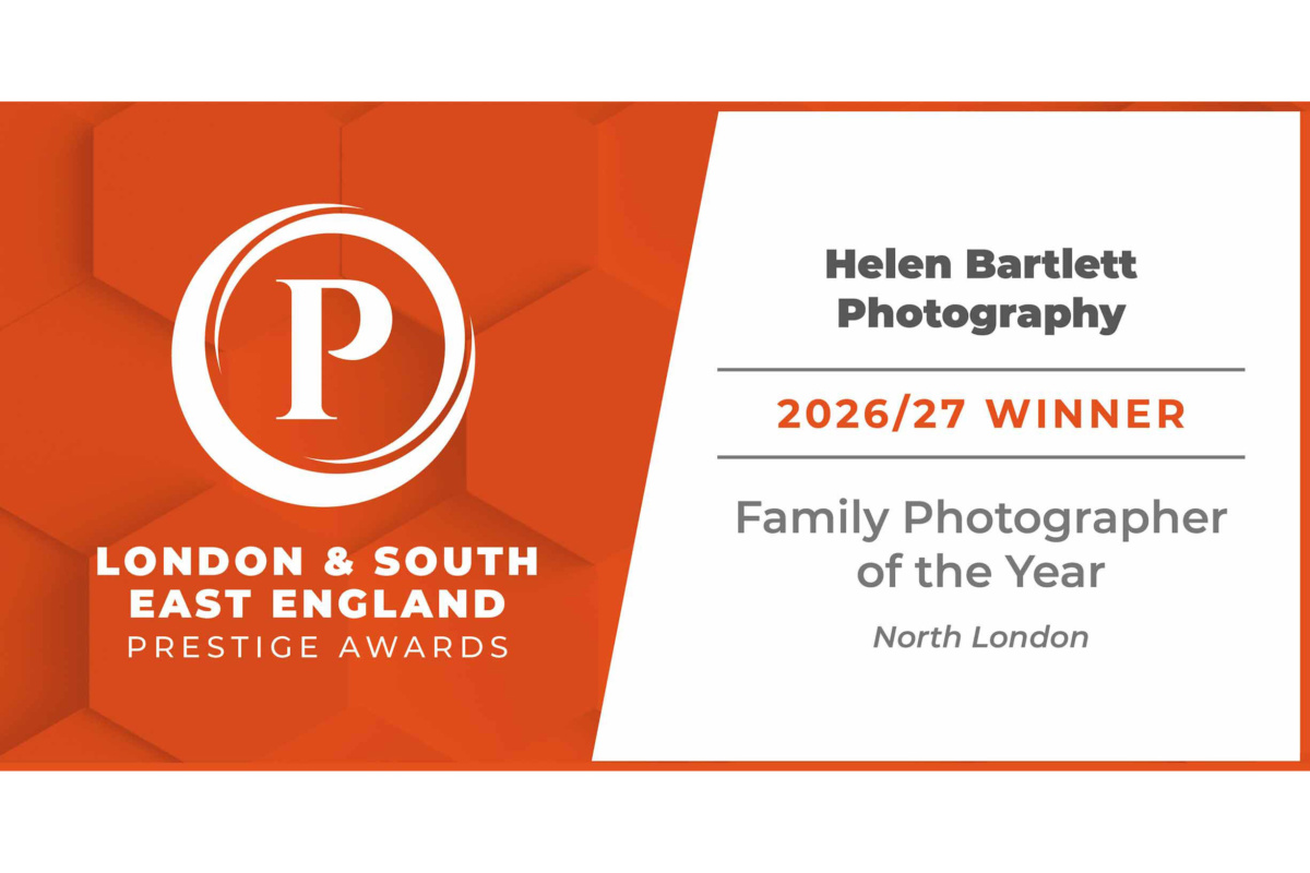 Helen Bartlett Photography Family Photographer of the Year 2026/27 winner certificate, London and South East England Prestige Awards