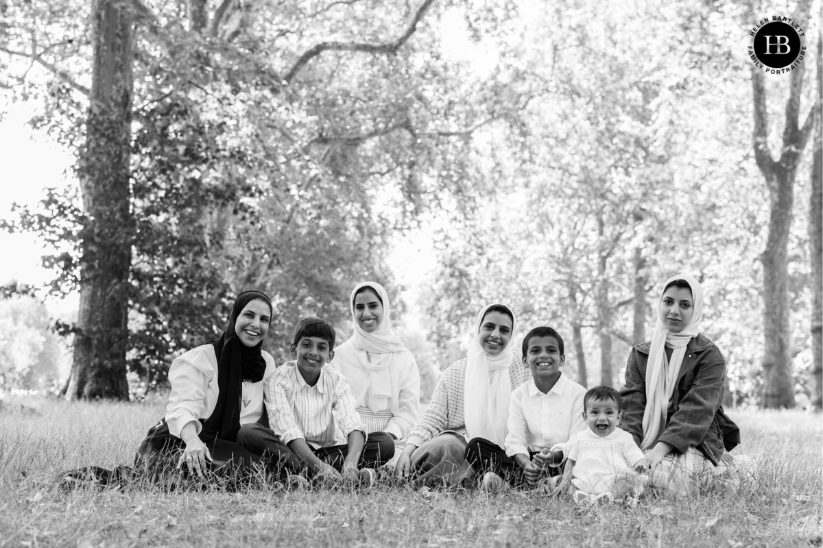 Mother and her six children during a Hyde Park family photo shoot