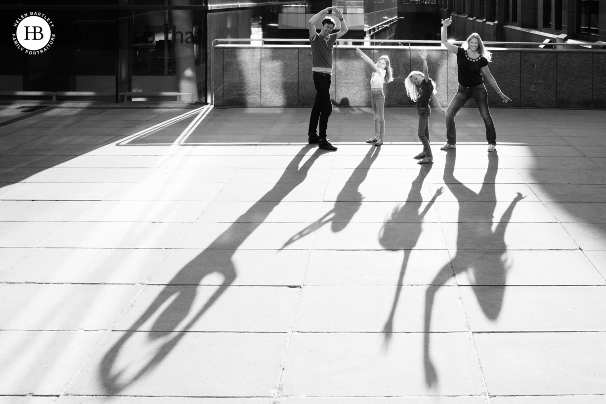 family make shadow patterns to show personality