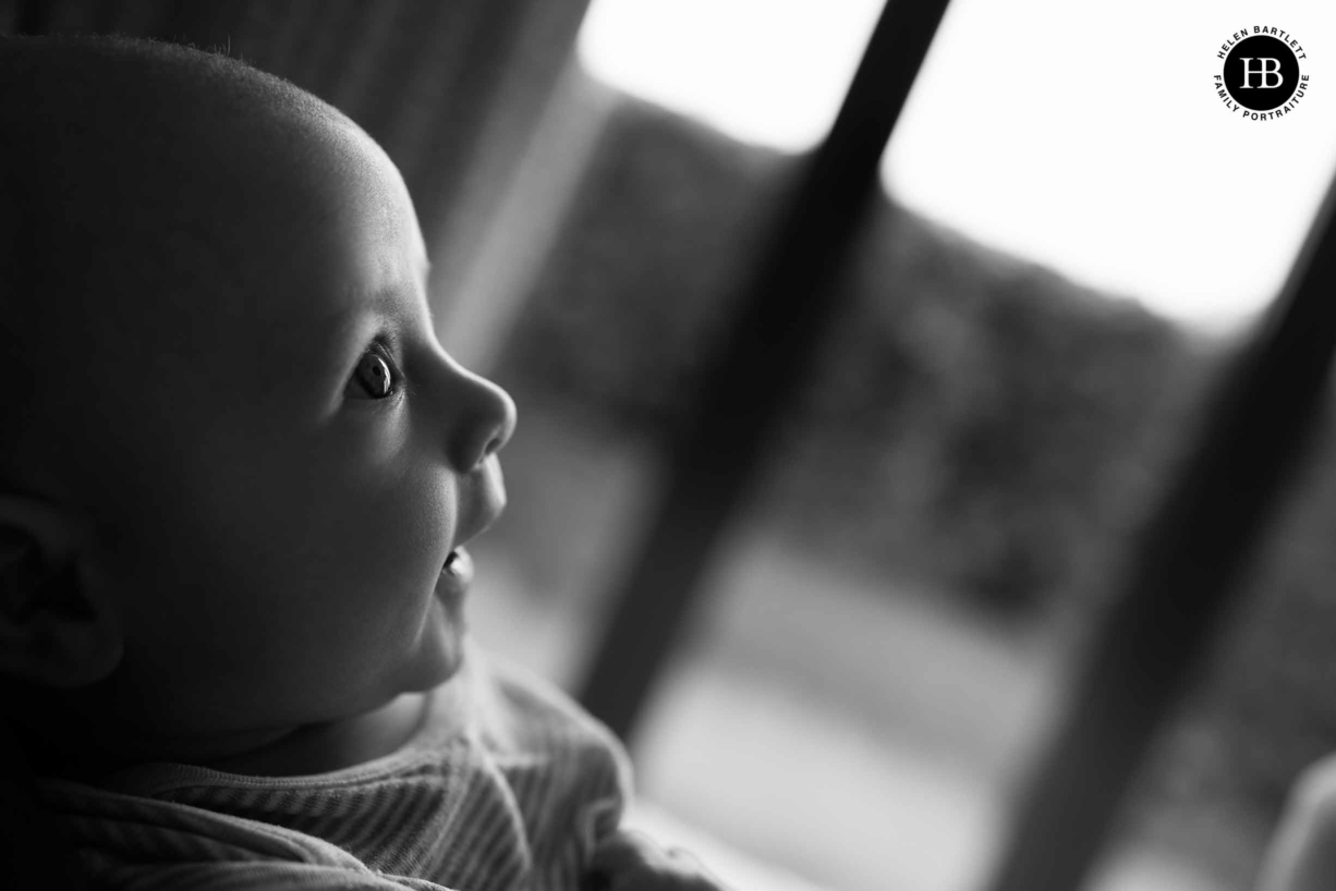 A baby portrait shot in clients east london home