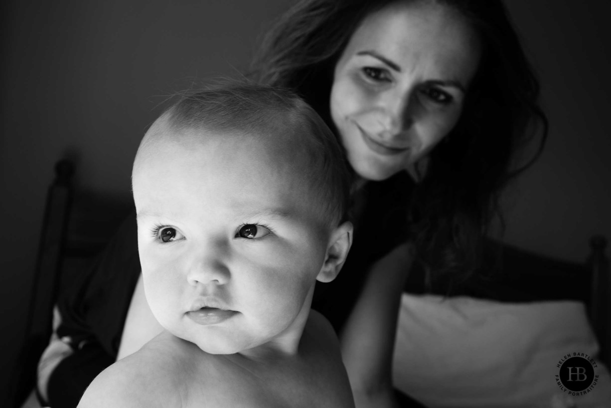 mother-baby-portrait-monochrome-primrose-hill-nw8