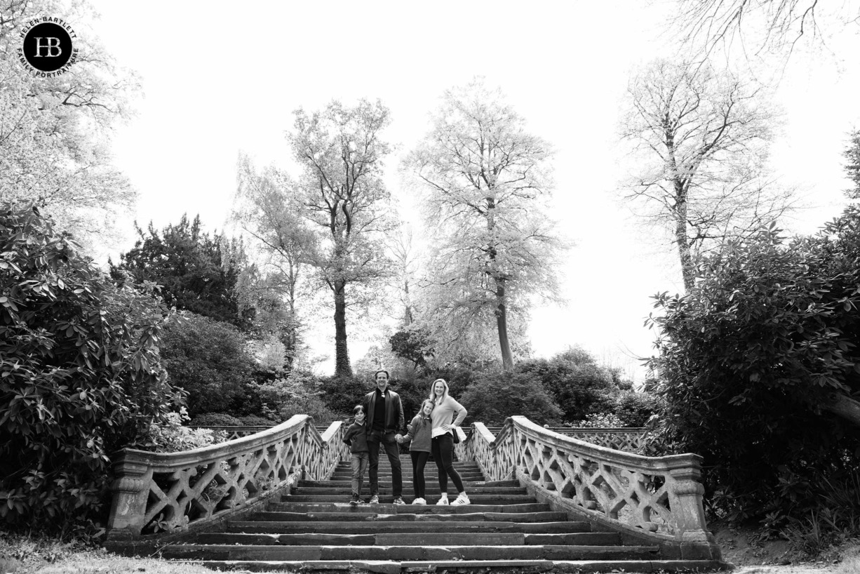 family-portrait-trees-steps