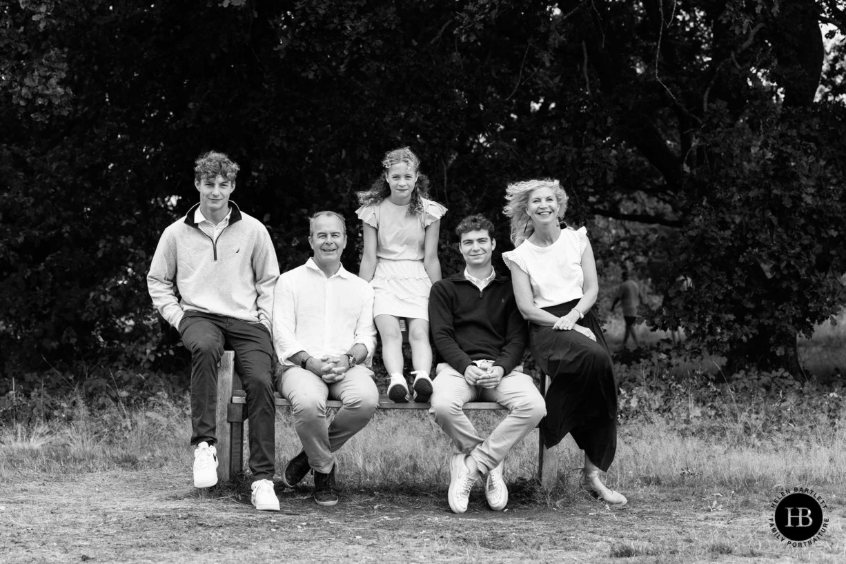 family-on-bench-wimbledon-teenagers