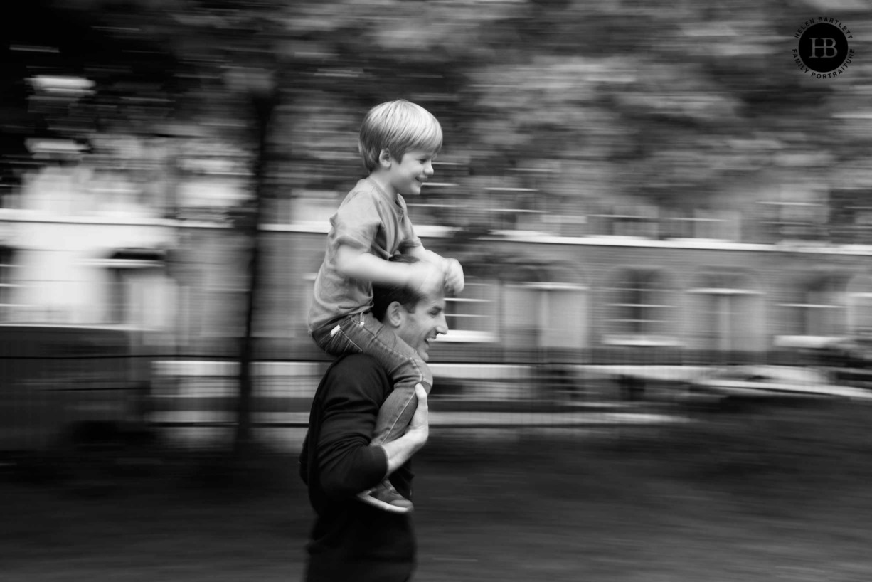 father-son-run-around-park