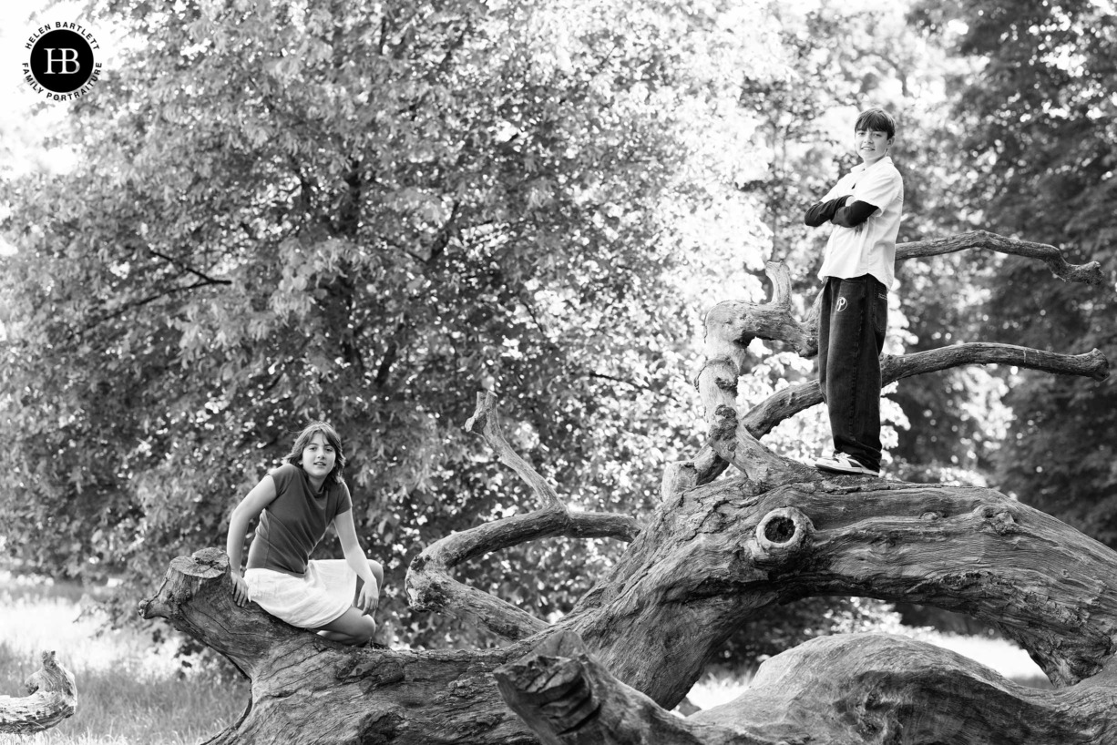 teenagers-pose-fallen-tree-kinsington-west-london